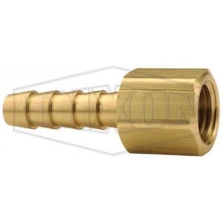Dixon Hose Barb, 7/8-14 x 1/2 in, 45Deg Female SAE/37Deg Female JIC Swivel x Hose Barb, Brass, Domestic 1430814K